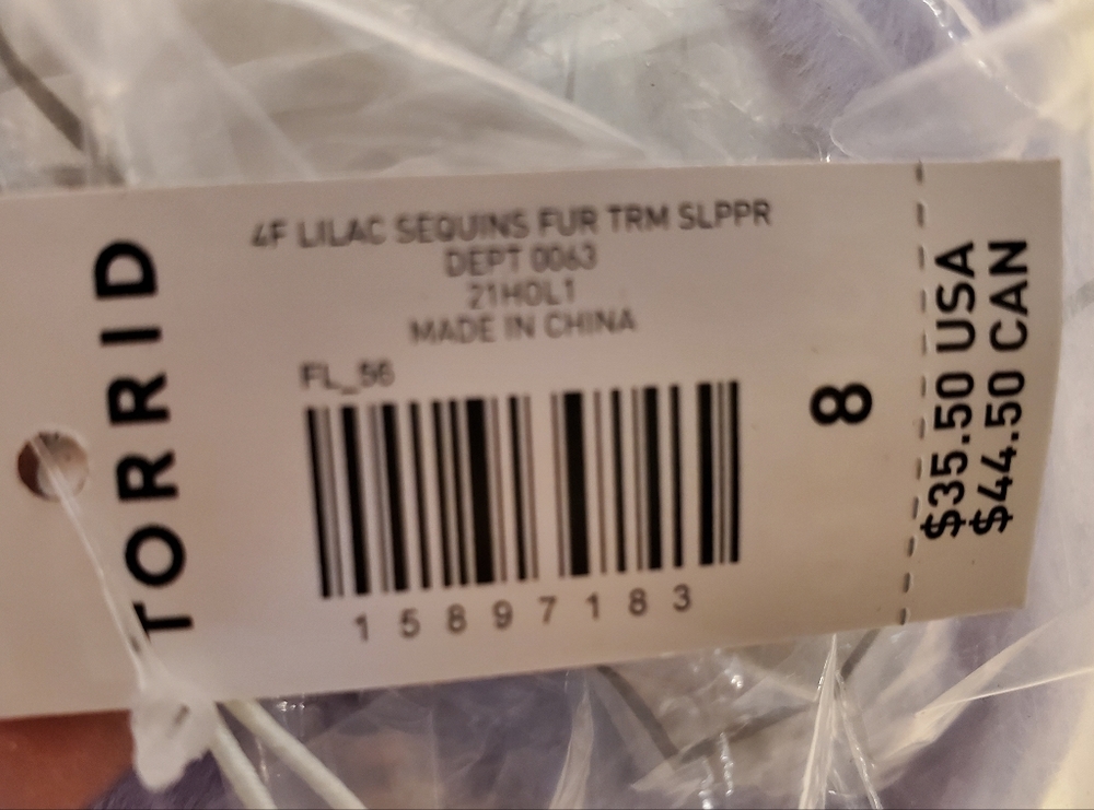 Torrid Lilac Faux fur fuzzy slippers - Picture 11 of 12